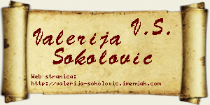 Valerija Sokolović vizit kartica